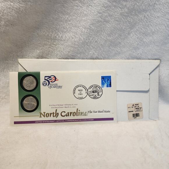 2001 P D North Carolina Quarters Commemorative Uncirculated Statehood Coins - Picture 10 of 10